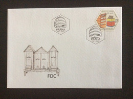 Yvert 1013 FDC CZ 2022 100 Ans Des Apiculteurs Tchèques Ruche D’abeilles Miel - FDC