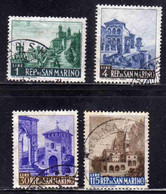 REPUBBLICA DI SAN MARINO 1961 VEDUTE VIEWS SERIE COMPLETA COMPLETE SET USATA USED OBLITERE' - Gebraucht