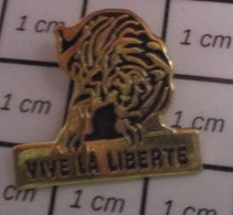 2719 Pin's Pins / Beau Et Rare / ANIMAUX / TIGRE VIVE LA LIBERTE Oui Mais Laquelle ? - Animaux