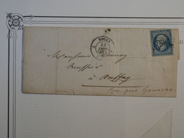 BM3 FRANCE BELLE  LETTRE  1863 ROUEN A AUFFRAY   + N° 14 +AFFRANC. INTERESSANT - 1853-1860 Napoleon III