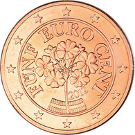 Autriche, 5 Euro Cent, 2012, Vienna, SUP, Cuivre Plaqué Acier, KM:3084 - Autriche
