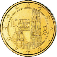 Autriche, 10 Euro Cent, 2012, Vienna, SUP, Laiton, KM:3139 - Autriche