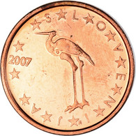 Slovénie, Euro Cent, 2007, Vantaa, SUP, Cuivre Plaqué Acier, KM:68 - Slovénie