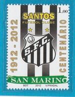 RSM F.lli Nuovi 0471 - San Marino 2012 - "Centenario SANTOS Futebol Clube" 1v.** - Neufs