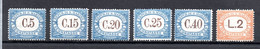 San Marino 1939 Old Set Postage Due Stamps (Michel P 47/52) Nice MNH - Strafport