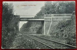 CPA 1913 Feignies Le Pont Babo (59 France) - Cachet Etoile, Relais Lombise, Lens, Hainaut, Belgique - Feignies