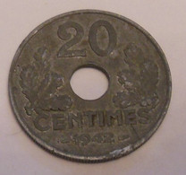 20 Centimes 1942 - Etat Français - 20 Centimes