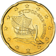 Chypre, 20 Euro Cent, 2012, SUP, Laiton, KM:82 - Chypre
