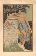 CPA ILLUSTRATEUR ART NOUVEAU ESPAGNE VILLE DE BARCELONE EXPOSITION 1907 - Barcelona