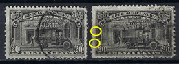 ETATS-UNIS Livraisons Spéciales (Exprès) Ca.1925: 2x Le Y&T 13 Obl. CAD, 1 Var. "cadre O Brisé 2x" - Express & Recomendados