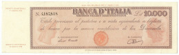 10000 LIRE TITOLO PROVVISORIO TESTINA LUOGOTENENZA UMBERTO 04/08/1945 BB - Sonstige