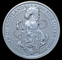 5 Pounds 2018 Queen's Beasts - Scottish Unicorn (0.999, 62.42g) 2oz,(140) United Kingdom 2 Oz - Scottish
