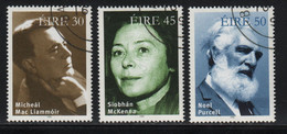 Eire, Irlande O; Yv  1118, 1119, 1120; Acteurs, Actrice, - Used Stamps