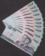 Korea Specimen 2002 5won 10pcs  UNC 0000000 - Corée Du Nord