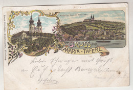 C3340) GRUSS Aus MARIA TAFERL - LITHO Marbach Schiff Kirche 1901 - Maria Taferl