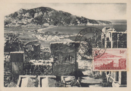 Carte  Maximum  1er  Jour   ALGERIE   Centenaire   Bi - Millénaire   De   TIPAZA    1955 - Maximum Cards