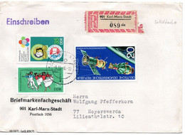 63346 - DDR - 1978 - MiF A R-Bf KARL-MARX-STADT -> Hoyerswerda, M Selbstbucher-R-Zettel! - Covers & Documents