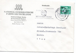 63349 - DDR - 1989 - 5Pfg Kl.Bauten EF A DrucksBf BERLIN - 17.MAI UIT WELTFERNMELDETAG, Abs.: NDPD - Lettres & Documents