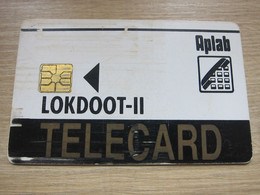 Aplab LOKDOOT-II Chip Phonecard, Backside Two Serial Number, Used,with Scratchs - Indien