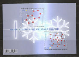 SLOVENIA 2014,YEAR OF  CRYSTALLOGRAPHY,BLOCK,SNOWFLAKE CRYSTAL,MNH - Minéraux