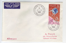 ST. PIERRE ET MIQUELON   FDC  Mi.-Nr. 412  UIT / ITU 1965 - Cartas & Documentos