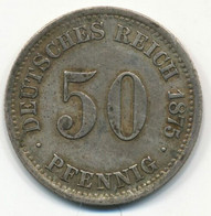 GERMANY, DEUTSCHLAND - 50 Pfennig (D) 1875. (D222) - 50 Pfennig