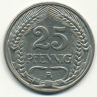 GERMANY, DEUTSCHLAND - 25 Pfennig (A) 1910. (D224) - 25 Pfennig