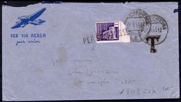 1945 24 GIU AFFRANCATURE IN EMERGENZA AEROGRAMMA INTERNO DA ROMA PER VENEZIA NON AFFRANCATO E TASSATO PER L.1 COL L.1 MO - Luftpost