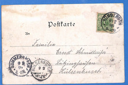 Allemagne Reich 1899 Carte Postale De Ründeroth (G13229) - Lettres & Documents