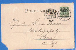 Allemagne Reich 1899 Carte Postale De Mainz (G13230) - Storia Postale