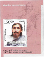 INDIA 2022- Shri AUROBINDO- 150th Birth Anniversary-  Miniature Sheet- MNH - Hojas Bloque