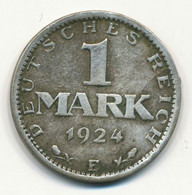 GERMANY, DEUTSCHLAND - 1 Mark (E) 1924. (D246) - 1 Marco & 1 Reichsmark