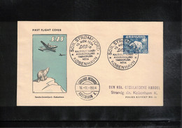 Greenland / Groenland 1954 SAS First Flight Sdr. Strömfjord - Copenhagen 15-11-1954 - Storia Postale
