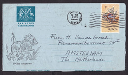 Kenya: Aerogramme To Netherlands, 1976, 1 Stamp, Shell (minor Damage, See Scan) - Kenya (1963-...)