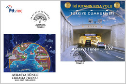 Turkey, Türkei - 2017 - Eurasia Tunnel İstanbul - FDC - Covers & Documents