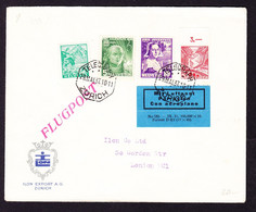 1937 Luftpost Brief Mit Mischfrankatur, Gestempelt TELEGRAPH, Zürich Nach London. Mit 2 Juventute Marken - Telégrafo
