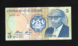 Lesotho, 5 Maloti, 1989-1993 Issue - Lesoto