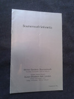 WOLFGANG SCHNEIDERHAN VIOLON VIOLIN AND CONDUCTOR DIRIGENT BOURNEMOUTH CONCERT PROGRAMME PROGRAM - Programme