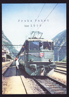 1957 Juventute Marke Mit Werbestempel GOLDAU Auf 75 Jahre GOTTHARD BAHN AK. - Chemins De Fer