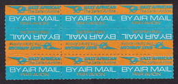 Kenya: 9x Air Label, Slogan East African The Safari Airline, Airlines, Airways, Avation, Uncommon (traces Of Use) - Kenya (1963-...)