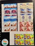 India 2022 Complete Year Collection Of 10 Stamps 29 Block Of 4's + 5 Miniature Sheets MS,Set / Year Pack MNH As Per Scan - Nuevos
