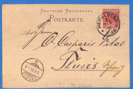 Allemagne Reich 1891 Carte Postale De Heidelberg (G13287) - Cartas & Documentos