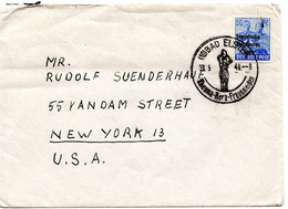 63387 - SBZ - 1949 - 50Pfg Aufdruck EF A Bf BAD ELSTER - ... -> New York, NY (USA) - Other & Unclassified