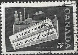 CANADA 1958 The Canadian Press - 5c - A Free Press FU - Gebruikt