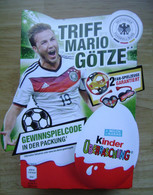 KINDER SURPRISE BOX MARIO GOTZE FOOTBALL WITH 4 EGGS 2016 UEFA EUROPEAN CHAMPIONSHIP - Other & Unclassified