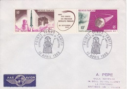PA 18 A (lancement Du Premier Satellite) Oblitération Illust. 200° Banni. Du Passage De Cook 12 Avril 1969 - Covers & Documents
