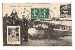 PARIS MADRID MAI 1911 -  Monoplan TRAIN  Après L'accident - - Unfälle