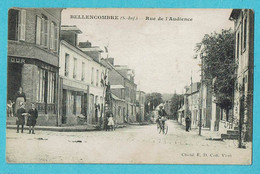 * Bellencombre (Dép 76 - Seine Maritime - France) * (Cliché E.D. Coll. Viret) Rue De L'Audience, Café, Vélo, échelles - Bellencombre