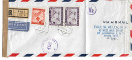 REF17 / Austria Registered Air Mail Cover Canc. Wien 1948 Censored > USA St.Johnsville N.Y. Arrival Canc - Brieven En Documenten