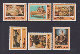 ANTIGUA    1980    Famous  Works  Of  Art   Set  Of  6    MNH - 1960-1981 Ministerial Government